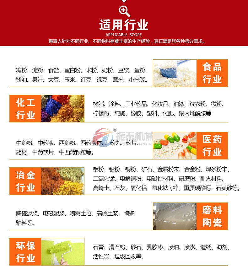 麥芽粉超聲波旋振篩應用行業(yè)